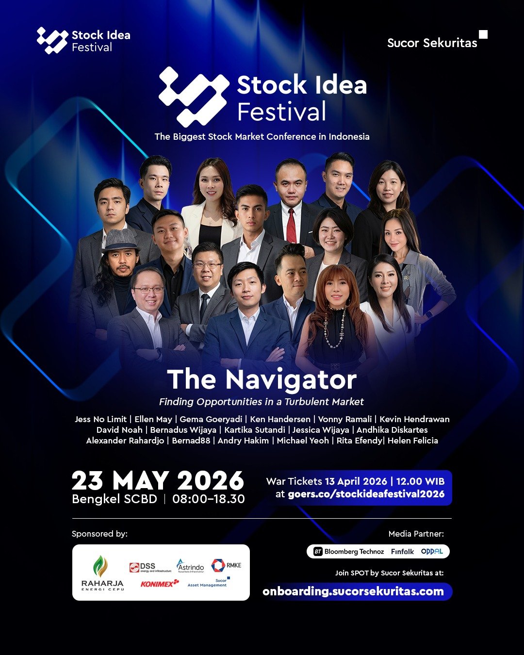 Sucor Sekuritas Gelar Stock Idea Festival 2026, Kupas Peluang di Tengah Pasar Volatil
